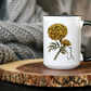 October Birth Flower Marigold Mug 11oz 15oz Personalized Floral Coffee Cup Birthday Gift for Her Custom Ceramic Autumn Flower Mug