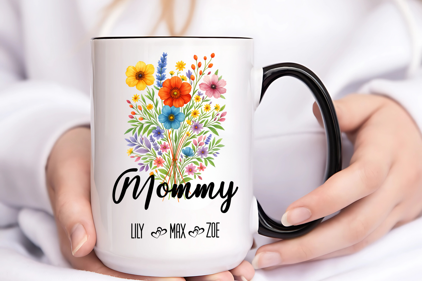 Mommy Mug 11oz 15oz Custom Coffee Cup Gift for Mom New Mommy Present for Birthday or Mothers Day Personalized Ceramic Mug for Her