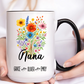 Nana Mug 11oz 15oz Custom Coffee Cup Gift for Grandma Birthday or Mothers Day Personalized Ceramic Mug for Her from Grandkids