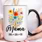 Mama Mug 11oz 15oz Custom Coffee Cup Gift for Mom New Mom Mothers Day Present from Kids Personalized Ceramic Mug for Her Daily Use