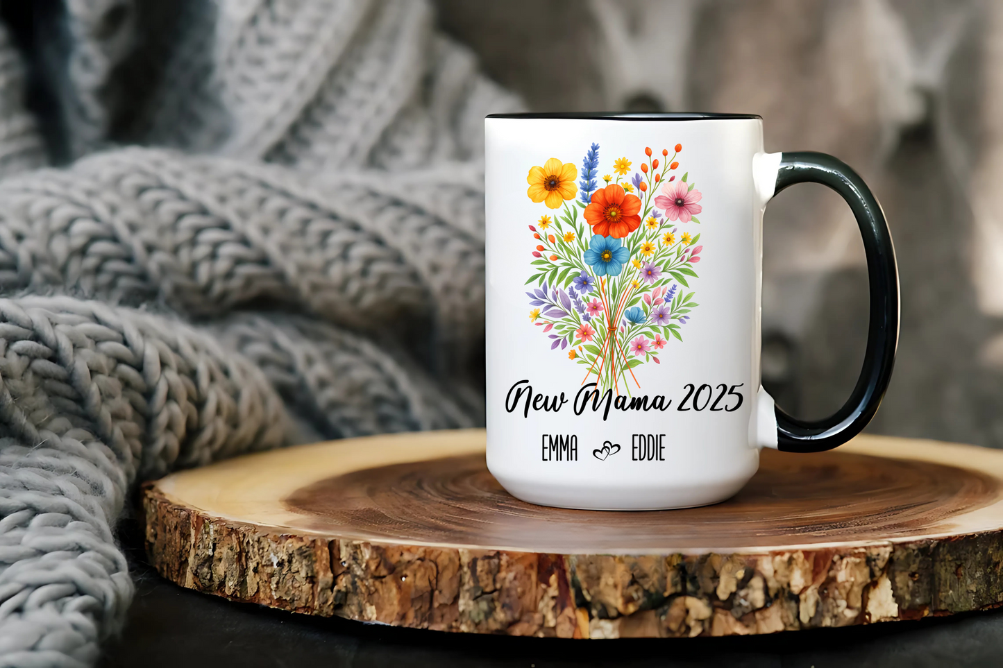 New Mama 2025 Mug 11oz 15oz Personalized Coffee Cup Gift for New Mom First Mothers Day Baby Shower Present for Her Custom Ceramic Mug