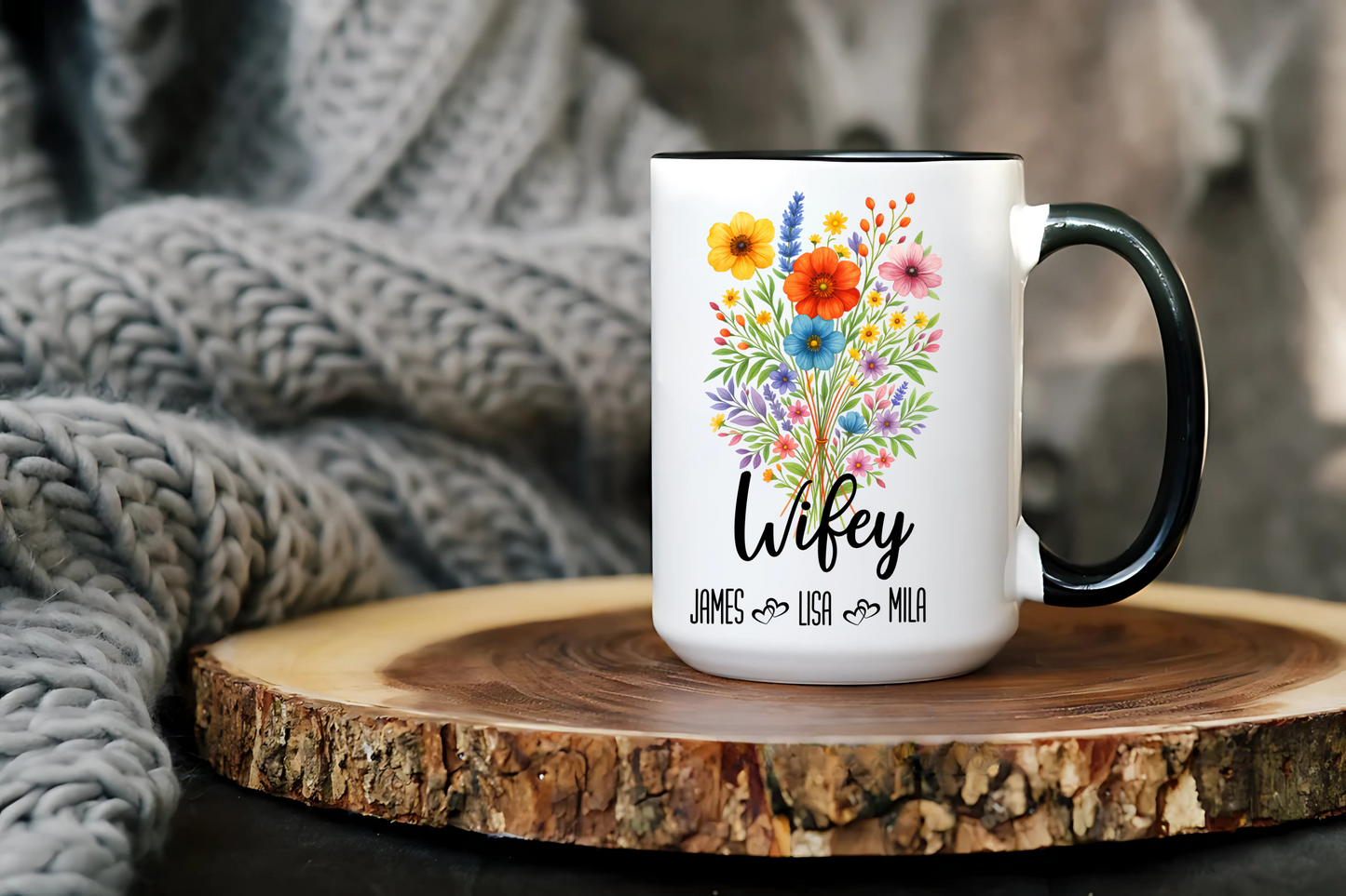 Wifey Mug 11oz 15oz Custom Coffee Cup Gift for Wife Romantic Gift for Her Birthday or Anniversary Personalized Ceramic Mug