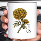 October Birth Flower Marigold Mug 11oz 15oz Personalized Floral Coffee Cup Birthday Gift for Her Custom Ceramic Autumn Flower Mug
