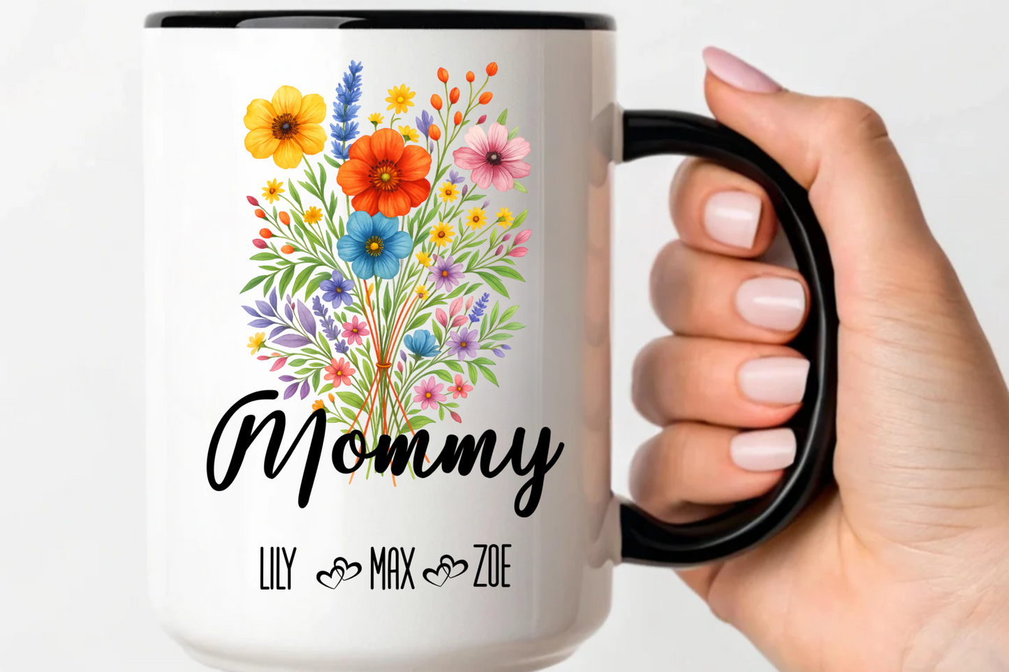 Mommy Mug 11oz 15oz Custom Coffee Cup Gift for Mom New Mommy Present for Birthday or Mothers Day Personalized Ceramic Mug for Her