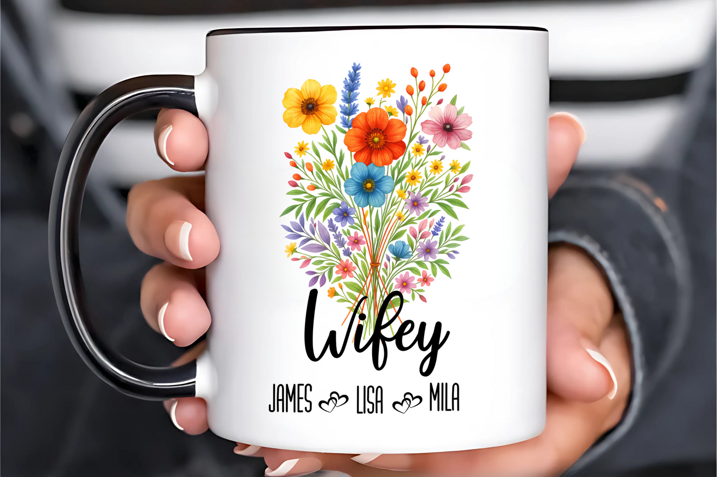 Wifey Mug 11oz 15oz Custom Coffee Cup Gift for Wife Romantic Gift for Her Birthday or Anniversary Personalized Ceramic Mug