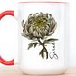 November Birth Flower Chrysanthemum Mug 11oz 15oz Personalized Floral Coffee Cup Birthday Gift for Her Ceramic Custom Name Mug