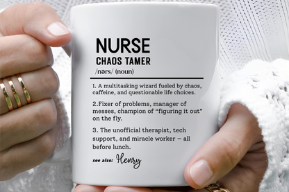 Funny Nurse Mug, Custom Nurse Definition Gift, Personalized Coffee Cup for RN, ICU Nurse Gift, Nursing School Humor
