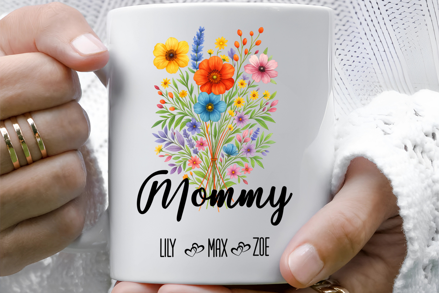 Mommy Mug 11oz 15oz Custom Coffee Cup Gift for Mom New Mommy Present for Birthday or Mothers Day Personalized Ceramic Mug for Her