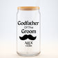 Godfather of the Groom Sipper, Personalized Wedding Gift, Custom Godfather Sipper, Groom Godparent Gift, Wedding Keepsake Cup, 16oz