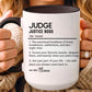 Judge Dictionary Mug, Funny Justice Boss Coffee Cup, Custom Courtroom Gift Idea, Law Office Decor Mug, Colorful Mugs (11oz, 15oz)