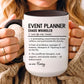 Custom Event Planner Mug, Funny Organizer Gift, Planner Dictionary Mug, Personalized Party Mug, Colorful Mugs (11oz, 15oz)