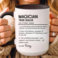 Custom Magician Dictionary Mug, Funny Illusion Hustler Gift Mug, Personalized Magic Performer Cup, Colorful Mugs (11oz, 15oz)
