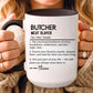 Custom Butcher Dictionary Mug, Funny Meat Slayer Coffee Cup, Personalized Kitchen Gift for Butchers, Colorful Mugs (11oz, 15oz)