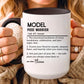 Model Dictionary Mug, Funny Pose Warrior Mug Gift, Personalized Runway Star Coffee Cup, Colorful Mugs (11oz, 15oz)